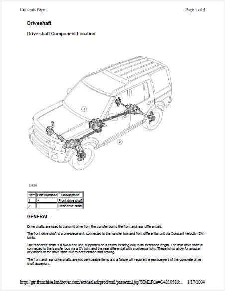 Land Rover Discovery 3 Workshop Repair Manual